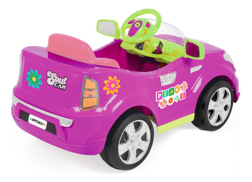 Carro Infantil Elétrico Homeplay R/c Sout Car 6v 655 Rosa