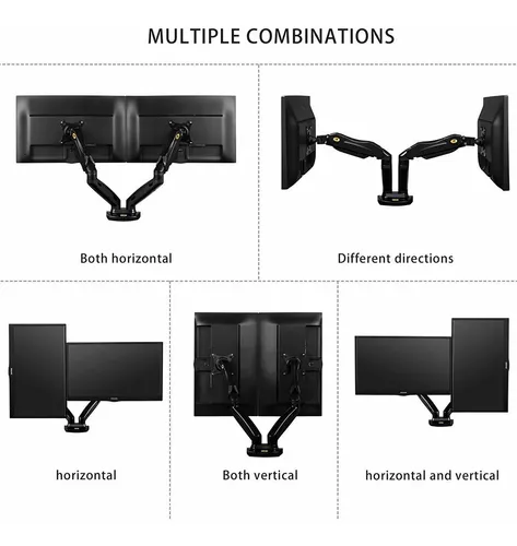 Soporte Doble Escritorio Para Monitor 17~32, Techgo Spm-1104