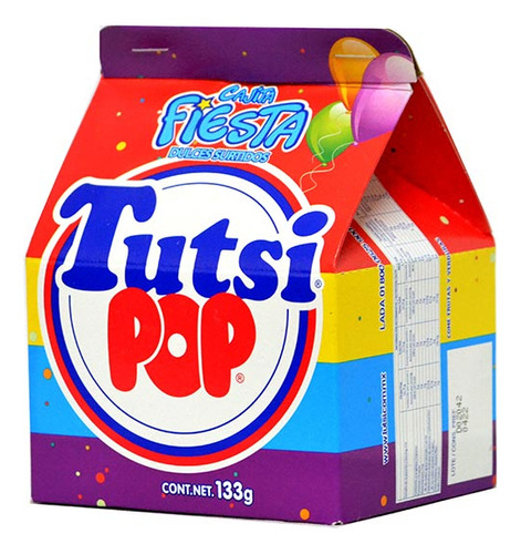 Dulces Surtidos Cajita Fiesta Tutsi Pop 133 Gr Caramelos