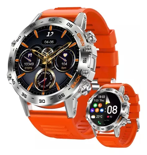 Reloj Smartwatch VAK B6 Ultra Bluetooth NFC Calorias Presion Naranja
