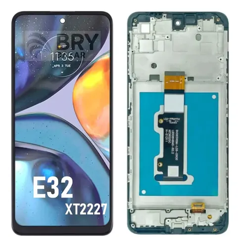 Tela Touch Display Frontal Compatível Moto E32 Xt2227 Com Aro + Pelicula