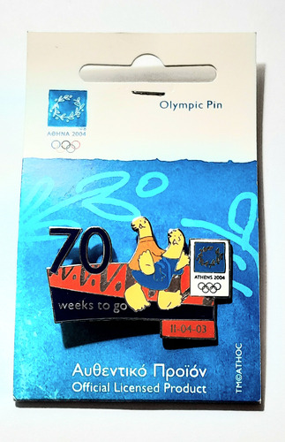 Pin Oficial Juegos Olímpicos Atenas 2004 70 Semanas