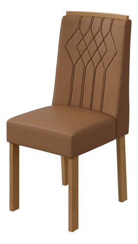 Kit 2 Cadeiras Exclusive Amêndoa Clean/caramelo 74943