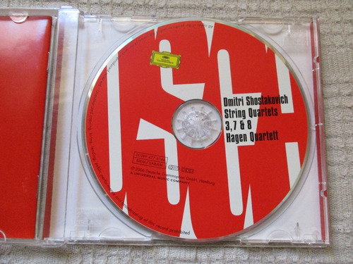 Imagen 5 de 7 de Dmitri Shostakovich - String Quartets 3 7 & 8 Hagen Quartett