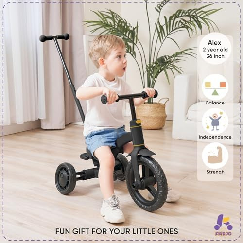 Triciclo 4 En 1 Para Niños De 1.5 A 3 Años Con Mango De Dire
