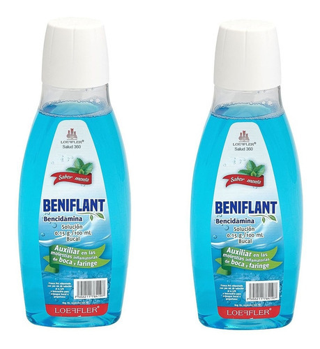 Bencidamina Beniflant Enjuague Bucal 360ml Loeffler 2 Piezas