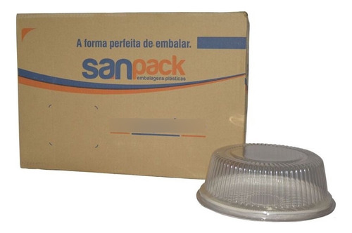 Embalagem Bolo Pequena Sanpack S-32 Bra Tampa Alta C/100 Cor Branco