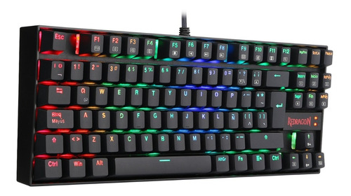 Teclado Kumara Ref K552 Rgb Negro Mecánico Switch Blue