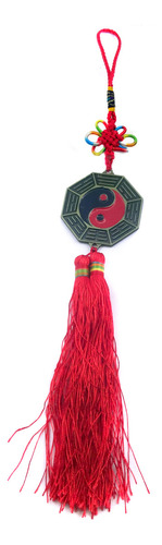 Baguá Do Feng Shui C/ Espelho Mandala 7 Cm Metal Yin Yang