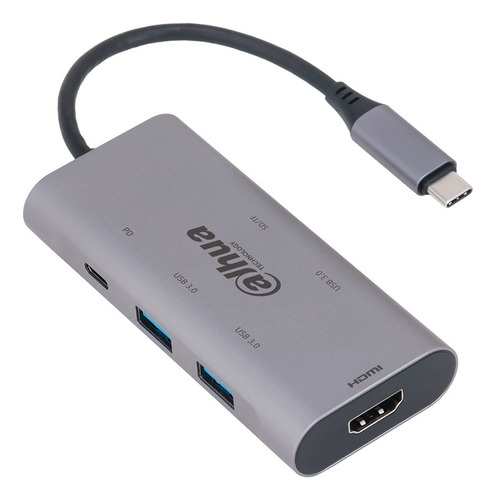 Expansor De Entradas Usb, Com Rabicho Usb Tipo C, Dh-tc37