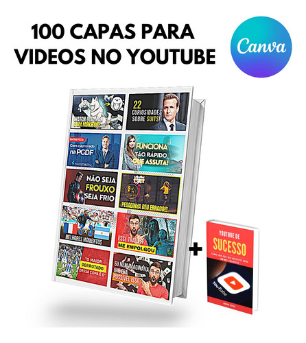 Packcapas Para Videos Do Youtube - Thumbnail Editaveis Canva