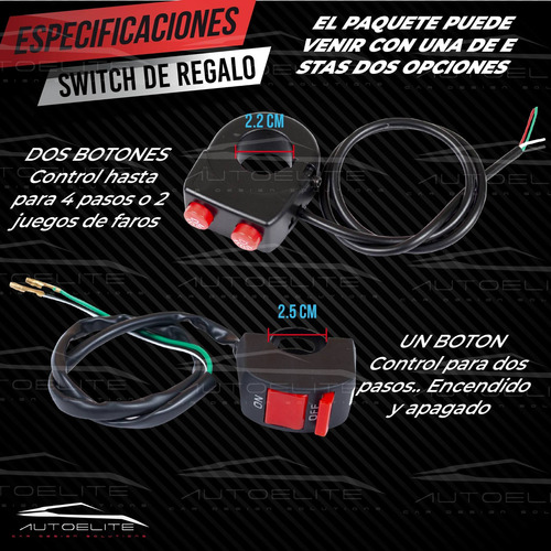 2 Faros Lupa Led Cree Moto Universal Ojo Ángel Estrobo U7