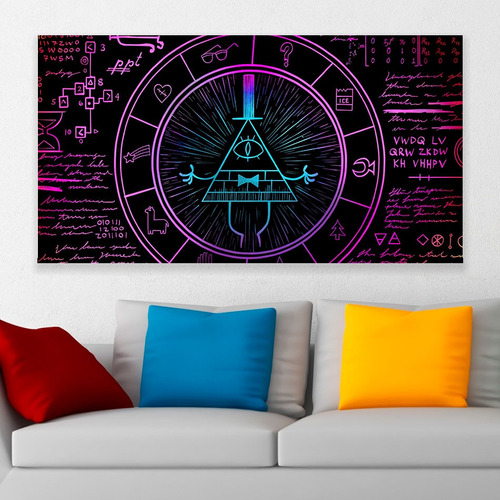 Cuadro Decorativo Gravity Falls Bill Art 80x50cm