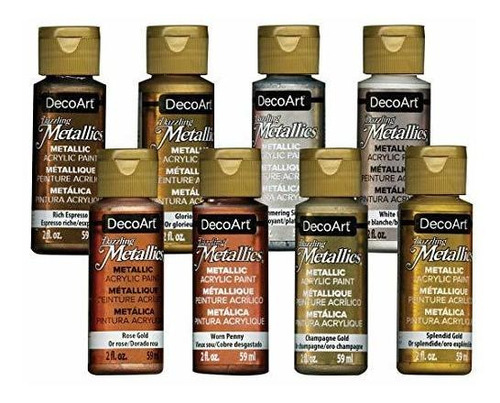 Pintura Acrílica Decoart Metallics Paint Value Pack Juego D