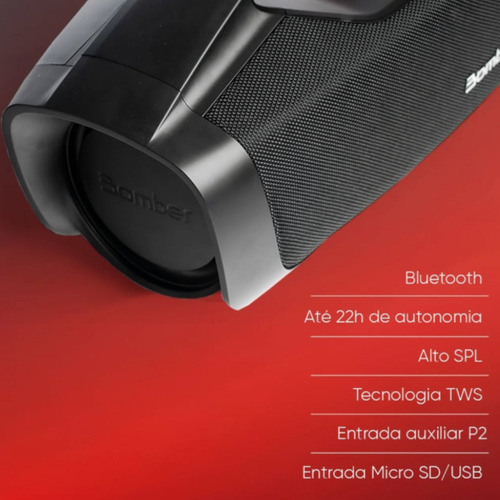 Caixa De Som Bluetooth Portátil Bomber Bomberbox Pro 4