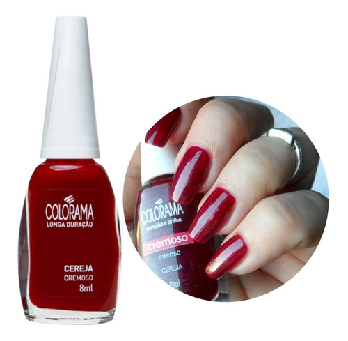 Esmalte Colorama Vermelho Cereja Cremoso Longa Duração