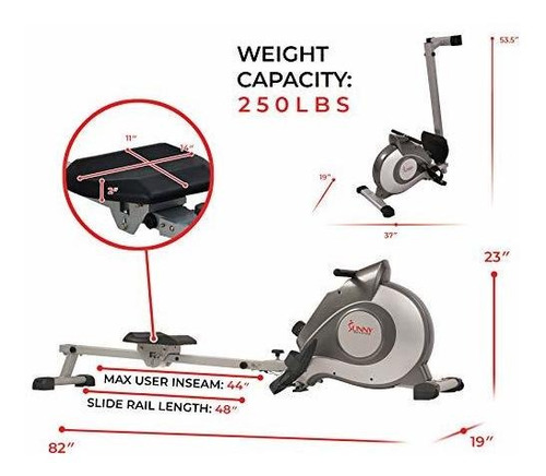 Health Fitness Sf Rw5515 Remolque Magnetico Monitor Lcd