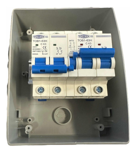 Interruptor 2x63a 110/220v Con Centro Carga
