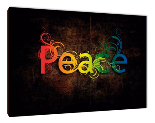 Cuadros Poster Paz Amor Hippie M 20x29 (paz (4)