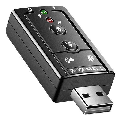 Tarjeta De Sonido Usb 7.1 Canales Audio 3d Salida Y Entrada