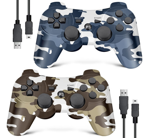 Ps3 Controller Wireless 2 Pack, Upgraded Joystick Controlle.