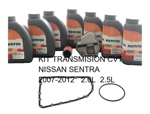 Kit Afinación Cvt 8 Litro Repsol Cvt Nissan Sentra 2007-2012