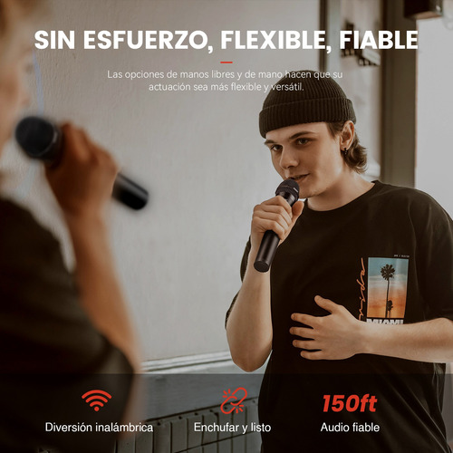 Sistema Micrófono Inalámbrico 4 Canales Vhf Microfono Phenyx