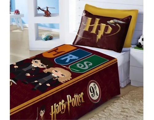  Cubre Cama + Funda  Harry Potter