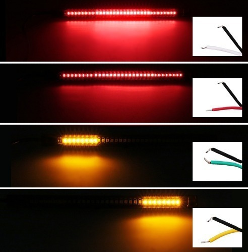 Imagem 8 de 10 de Fita De 48 Leds Com Luz De Lanterna Piscas E Luz De Freio