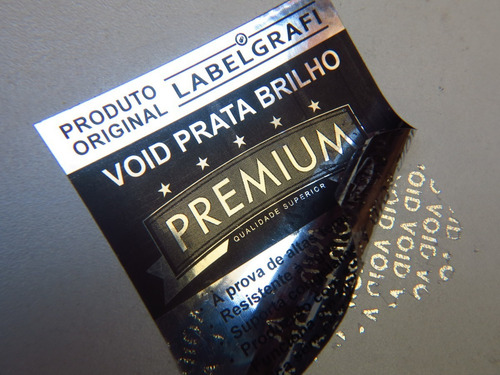 Etiqueta Inventário Patrimonial Void Prata 35x15 Mm 200 Unid