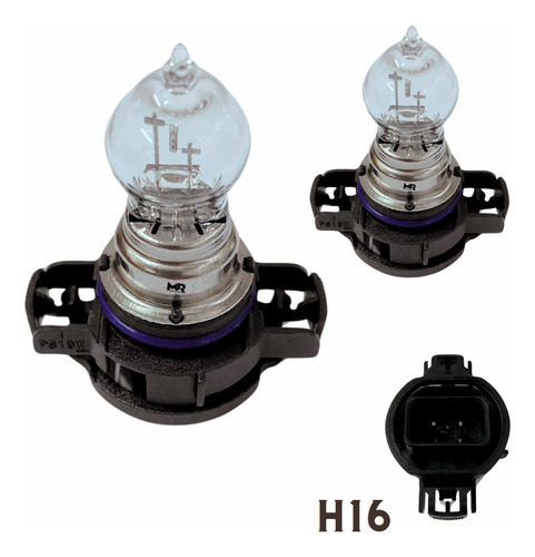 Par Lampada Farol Halogena Standard Encaixe Original H16