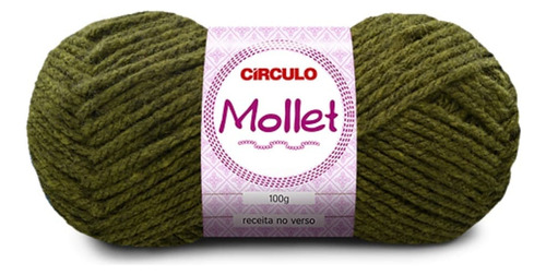 Lã Tricô Circulo Mollet 100gr 200m (500 Tex) 100% Acrílico Cor 5899 - Pantanal