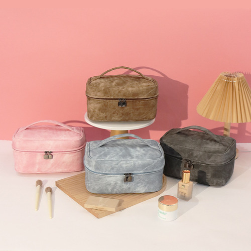 Bolsa De Maquillaje Multifuncional Con Textura Vaquera Espac