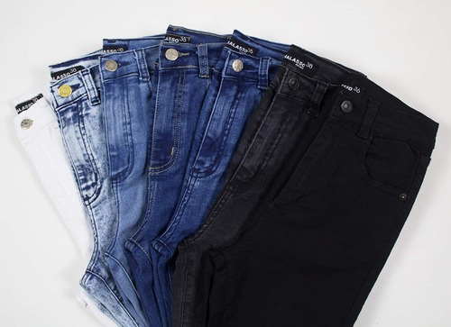 Thalasso Denim Jeans Originales Elastizados Chupin Tiro Alto