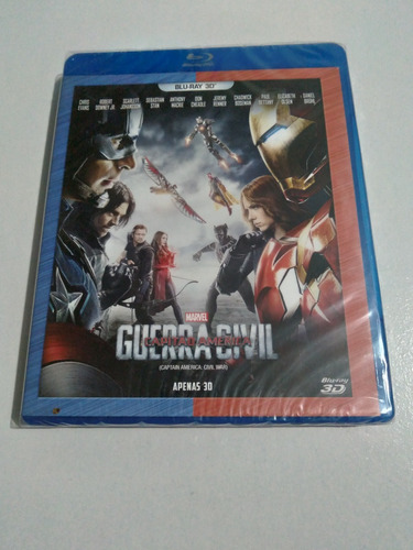 Blu Ray Capitão América Guerra Civil 3d