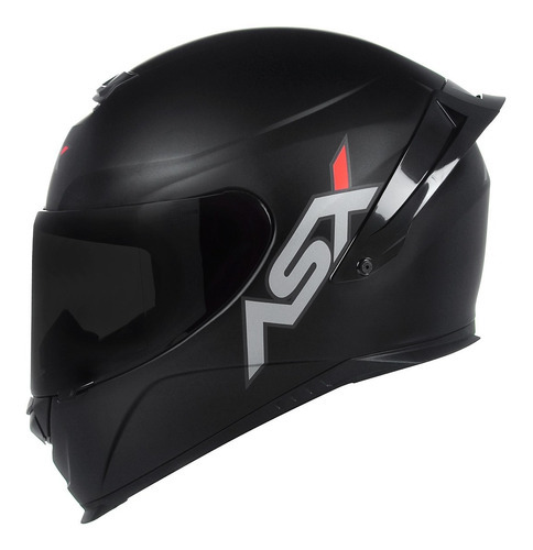 Capacete Asx Eagle Racing Solid Preto Fosco