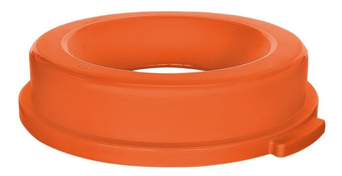 Tapa Embudo Para Bote De Basura Toff 120l Color Naranja
