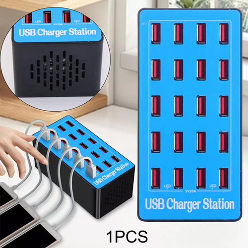 Estación De Carga Multicontacto Usb, Adaptadores Usb
