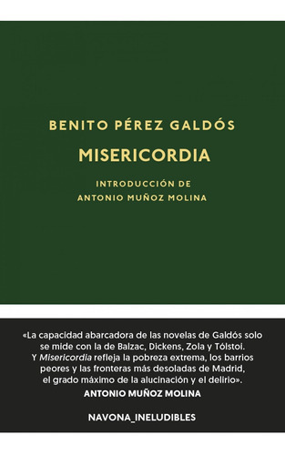 Misericórdia, de Benito PÉREZ GALDÓS. Editorial Navona en español
