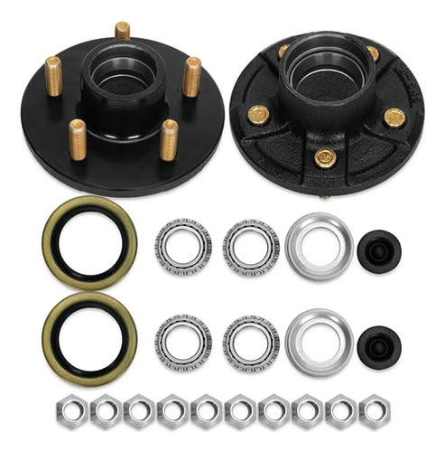 2 Sets Trailer Hub Kit 5 On 4.5 , Kit De Eje Para Remolque