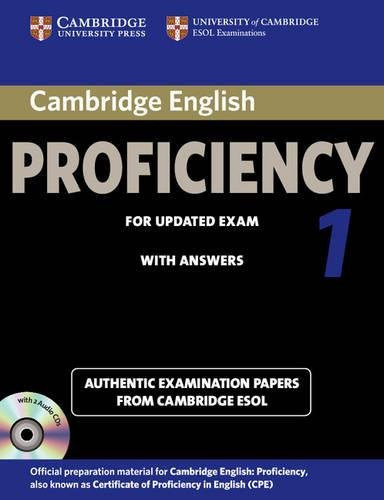 Cambridge English Proficiency 1 For Updated Exam Self Study Pack Student's Book With Answers And Au, De Cambridge Esol. Editorial Cambridge, Tapa Blanda En Inglés, 9999