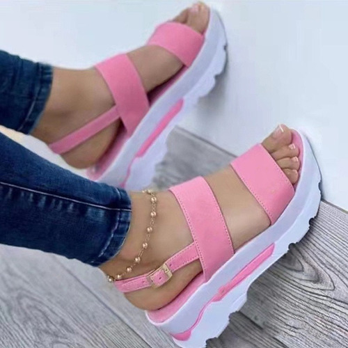 Sandalias Cuña Ligeras Para Mujer Zapatos Plataforma Tacones