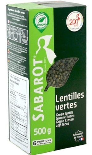 Lentilhas Verdes Da França Sabarot 500g