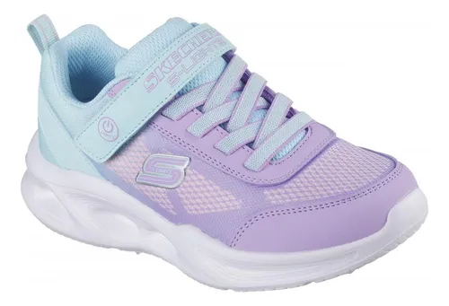 Zapatilla Niña Sola Glow Ombre Delux Azul Skechers