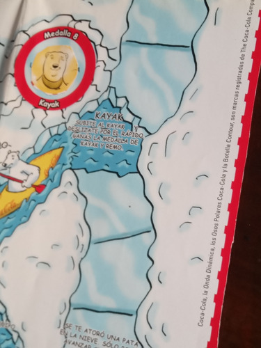 Lámina Póster Olimpíadas 2004 Coca Cola Osos Polares C (Usado)