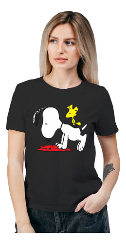 Polera Mujer Snoopy Training Crossfit Algodon Organico Wiwi