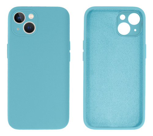 Capa Capinha Compatível Com iPhone 14 Proteção De Câmera Cor Azul Piscina