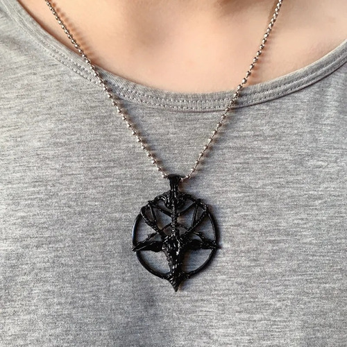 Collar Pentagrama De Baphomet Esotérico Wicca Paganismo