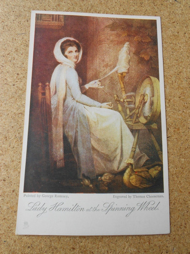 Postal Antigua Lady Hamilton - Circulada