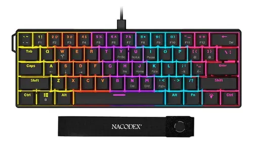 Teclado Mecanico Ajazz Nk61, Rainbow, Switch Vermelho
